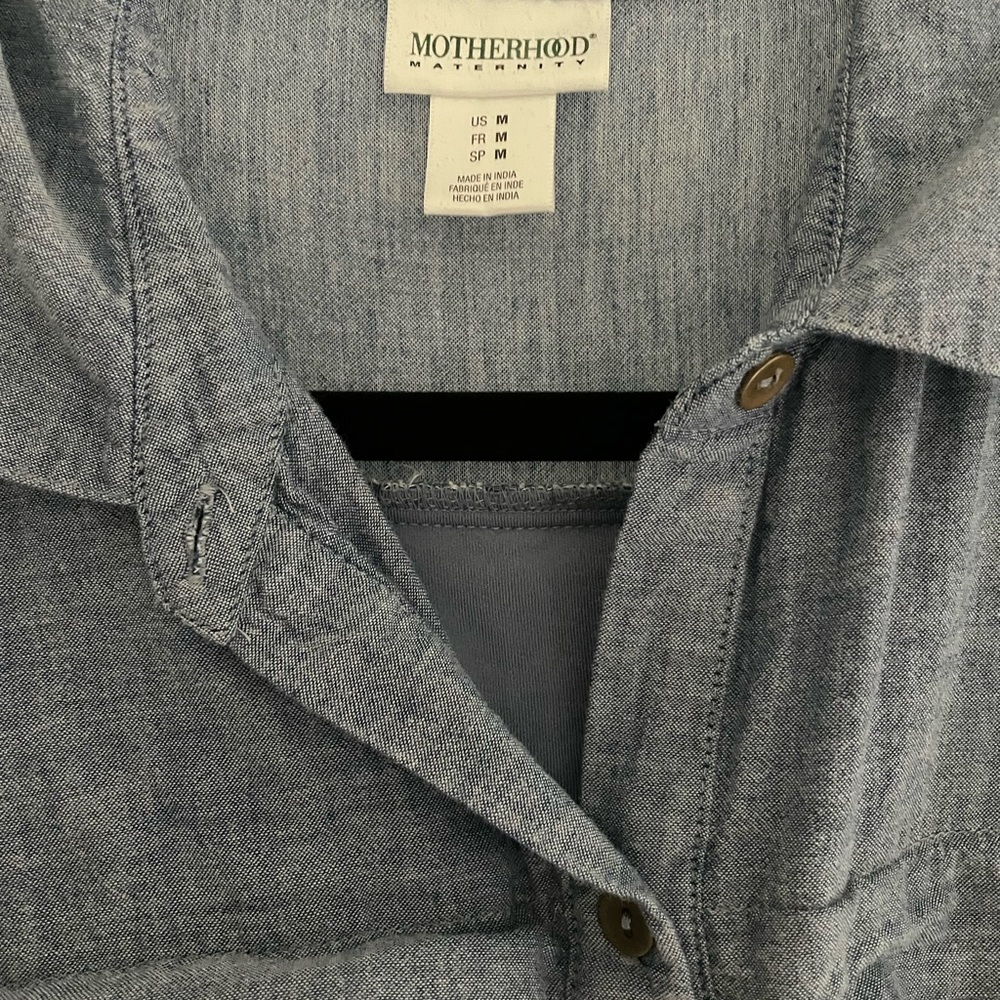 Denim maternity dress